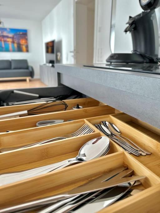 Amao-Pearl I Comfort Suite I 94Qm I Kingsize-Bett I Exklusiv Mit Balkon & Tiefgarage I Aufzug Offenbourg Extérieur photo